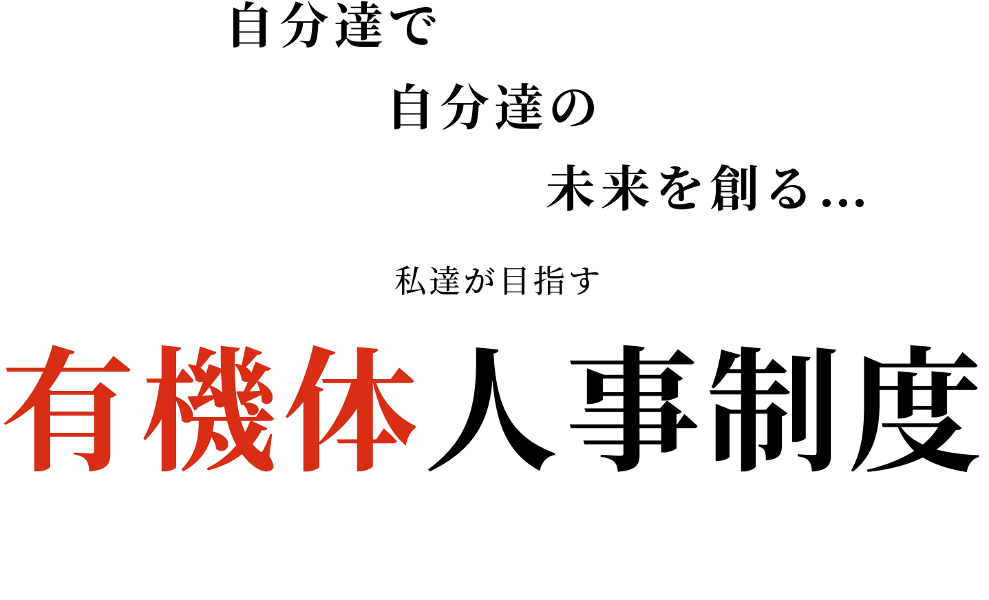 自分達で自分達の未来を創る／有機体人事制度